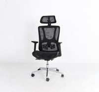 كرسي مكتب مريح متحرك تصميم عصري لون اسود