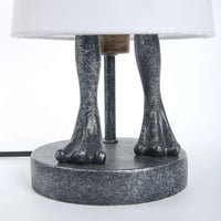 اباجورة طاولة بتصميم ضفدع لون رمادي وابيض مقاس 38x...