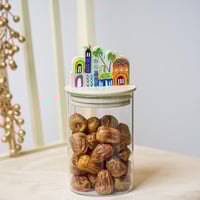 علبة تقديم وسط فاخرة بغطاء – تصميم رمضاني أنيق رمض...