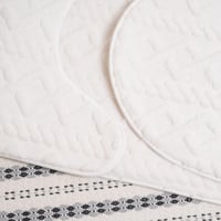 طقم دعاسة حمام بتصميم عصري باللون الابيض - 3 حبة