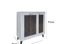 دولاب أحذية خشبي أنيق - مقاس34×60×91 سم