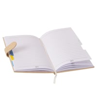 دفتر بغلاف صلب من الجلد الصناعي بلون بني – 100 ورق...