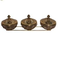 2 حافظة طعام زبدية بتصميم مميز باللون الذهبى