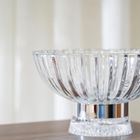 صحن تقديم الحلوي زجاج لون شفاف مقاس 20x15 سم