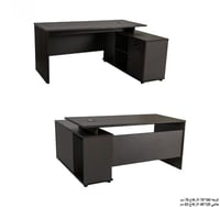 مكتب خشب مع ادراج لون رمادي مقاس 160x70x76 سم