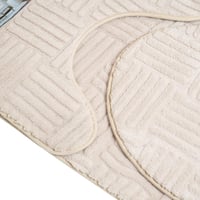 طقم دعاسة حمام بتصميم راقي باللون البيج - 3 حبة