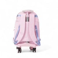 شنطة مدرسية ترولي مع مقلمة بوز بتصميم مميز لون ورد...