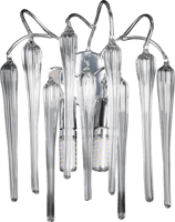 إضاءة حائط مفرد بتصميم عصري لون فضي