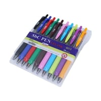 طقم أقلام جيل ضغاط ملونة 0.7 مم - 10 حبة