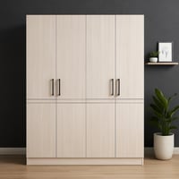 دولاب خشبي بتصميم عصري وأنيق -160x54x200 سم- لون ر...