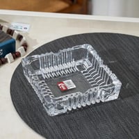 طفاية سجائر شفافة زجاجية