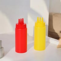 طقم علب كاتشب بثلاث فتحات بالوان متعددة بحجم صغير...