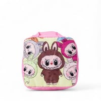 حقيبة لانش بوكس بتصميم لابوبو لون وردي مقاس 25x10x...