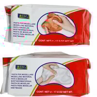 عجينة صلصال للتشكيل لون ابيض وبني - 500 جم