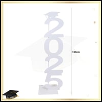 ستاند تخرج خشب بتصميم قبعة التخرج برقم 2025 لون اب...