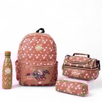 مجموعة شنطة ظهر مدرسية تولي 4 في 1 بتصميم مميز لون...