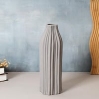 فازة سيراميك بتصميم عصري باللون الرمادي مقاس 30 سم