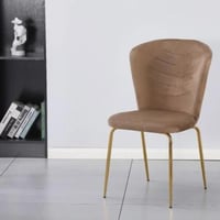 كرسى مفرد بتصميم مميز باللون البيج مقاس 45x45x45 س...