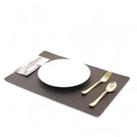 لباد صحون مستطيل بتصميم منسوج – لون أسود