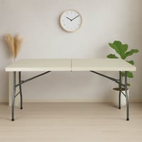 طاولة طعام متعدده الأستخدامات قابله للطي لون أبيض...