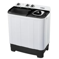 غسالة حوضين جستنغ هاوس 7 كيلو باللون الابيض والاسو...