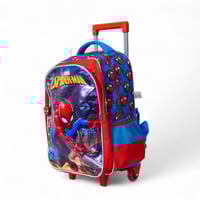 شنطة ترولي مدرسية مع مقلمة بتصميم الرجل العنكبوت ل...