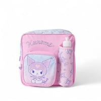 شنطة ظهر مدرسية مع زمزمية بتصميم كرتوني لون ازرق و...