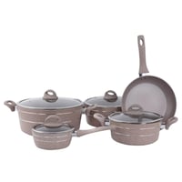 طقم قدور جرانيت من رويال فورد 9 قطعة باللون البيج