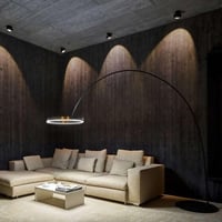 اباجورة ارضية مائلة مع رنج مضيء متحرك بتصميم عصري...