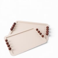 صينية تقديم عصرية - بيج ومقابض كروية أنيقة