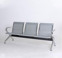 كرسي انتظار 3 مقاعد معدني بتصميم أنيق ومتين للمراف...