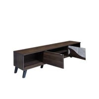 طاولة تلفزيون خشبيه بلون رمادي وبني – 180×40×45 سم