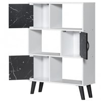 وحدة تخزين متعددة الاستخدام بتصميم رخامي – أبيض وأ...