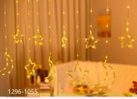 اضاءة زينة رمضان بتصميم نجوم وأهلة – 3 متر