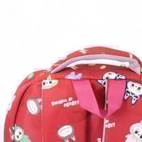 شنطة ظهر بتصميم لابوبو لون وردي مقاس 17 انش