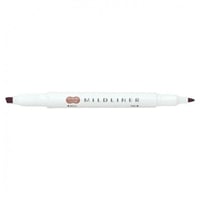 قلم هايلايتر زيبرا ماركر مزدوج - لون بني