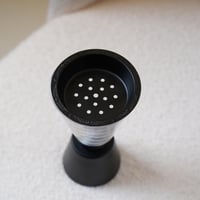 مبخرة بتصميم عصري باللون الشفاف والاسود مقاس 20 سم