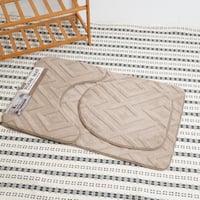 طقم دعاسة حمام بتصميم عصري باللون البني - 3 حبة