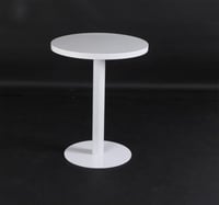 طاولة كافي بتصميم دئري لون أبيض مقاس 60x75 سم