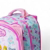 شنطة ترولي مدرسية مع مقلمة بتصميم اميرات لون وردي...