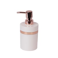 علبة صابون بتصميم عصري لون ابيض ووردي مقاس 7X17 سم