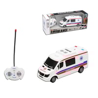 سيارة اسعاف للأطفال بجهاز تحكم عن بعد لون ابيض