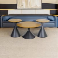 طقم طاولات جانبية مودرن بتصميم مخروطي 3 خبه- فخامة...