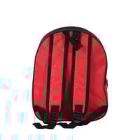 شنطة ظهر بتصميم جسار لون احمر و اسود مقاس 13 انش