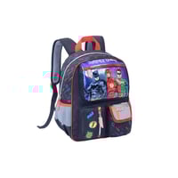 شنطة ظهر مدرسية بتصميم ابطال لون اسود مقاس 13 انش