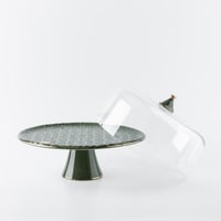 طقم تقديم الكيك 9 قطع بتصميم انيق من روزيت لون اخض...