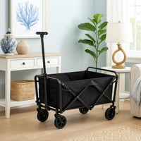 عربه تخزين بتصميم مميز قابله للطي باللون الأسود