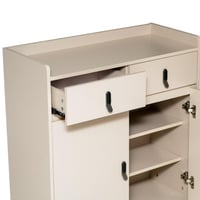 خزانة أحذية بيج ببابين ودرجين بتصميم عملي وعصري -...