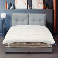 لباد مرتبة مايكروفايبر لون أبيض مقاس 180x200x8 سم