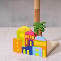 حامل مناديل سيراميك بتصميم تراثي باللون البيج مقاس...